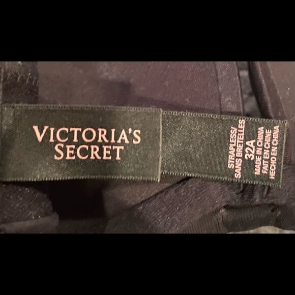 Victoria’s Secret Black Bikini Top Sz 32A Top Only Woman’s - Picture 8 of 11
